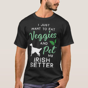 Irish Setter Funny Vegan Dog Lover Owner Xmas Birt T-Shirt