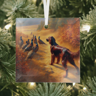 Irish Setter      Glass Tree Decoration