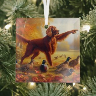 Irish Setter      Glass Tree Decoration