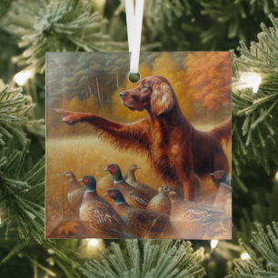 Irish Setter      Glass Tree Decoration