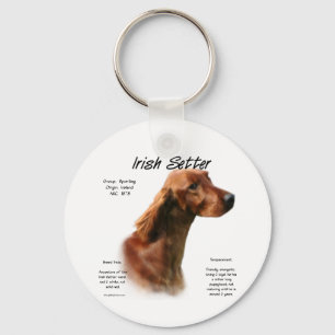 Irish Setter History Design Key Ring