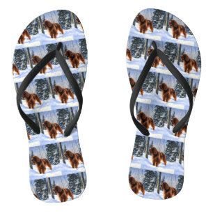 Irish Setter Let It Snow Christmas Thongs