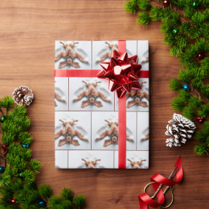 Irish Setter Making a Snow Angel Wrapping Paper