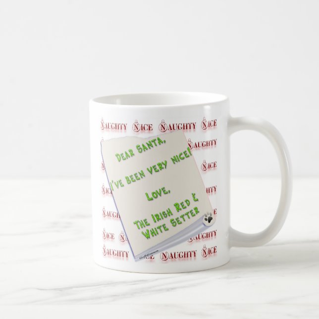 Irish Setter Naughty Nice Coffee Mug (Right)