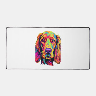 Irish Setter Neon Design Desk Mat
