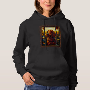 Irish Setter Painting Sunflower Flower Mom Women F Hoodie