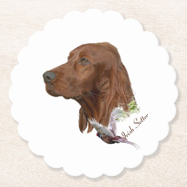 Irish Setter      Paper Coaster (Front)