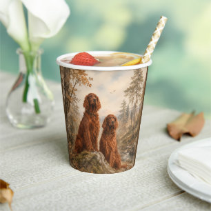 Irish Setter Paper Cups