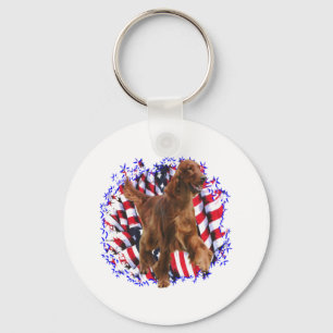 Irish Setter Patriot Key Ring