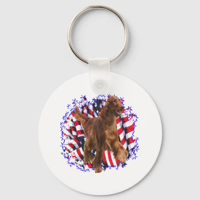 Irish Setter Patriot Key Ring (Front)