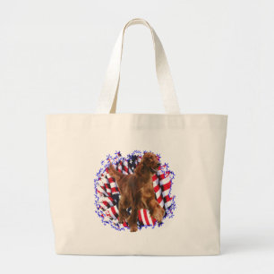 Irish Setter Patriot Large Tote Bag