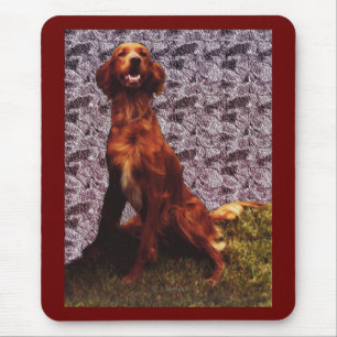 Irish Setter & Patterned Concrete Wall Mousepad