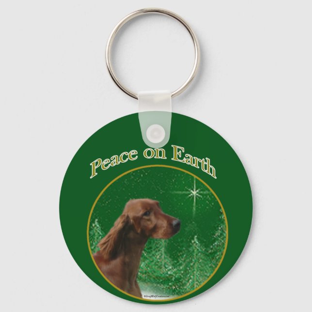 Irish Setter Peace Key Ring (Front)