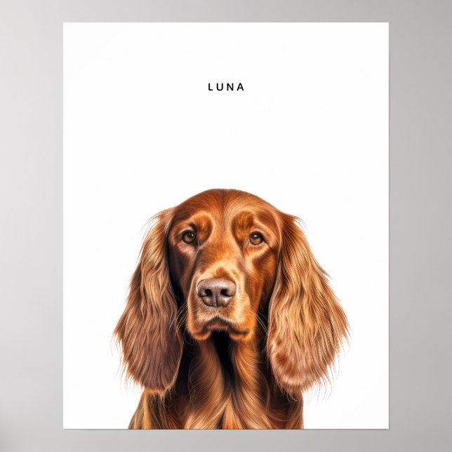 Irish Setter Personalised Print (Front)