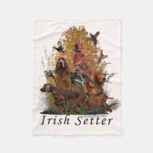 Irish Setter Poster Fleece Blanket