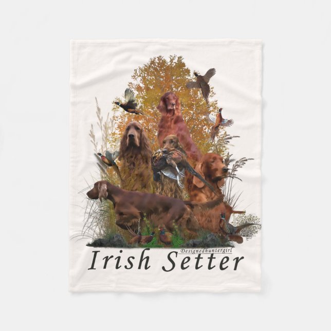Irish Setter  Poster Fleece Blanket (Front)