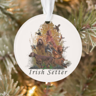 Irish Setter  Poster Fleece Blanket Ornament