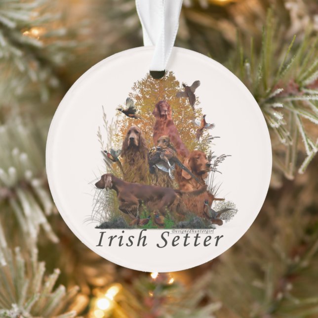 Irish Setter  Poster Fleece Blanket Ornament (Tree)