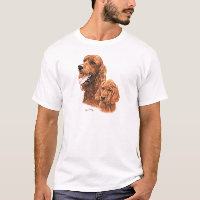 Irish Setter & Pup T-Shirt (Front)