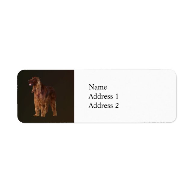 Irish Setter Return Address Label (Front)
