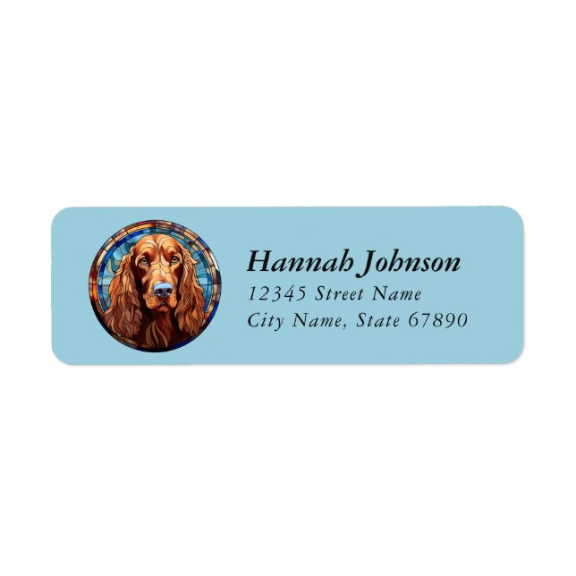 Irish Setter Return Address Labels (Front)