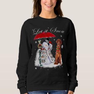 Irish Setter Santa Dog Christmas Snowman Xmas Paja Sweatshirt