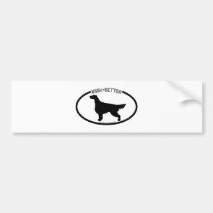 Irish Setter Silhouette Black Bumper Sticker