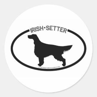 Irish Setter Silhouette Black Sticker