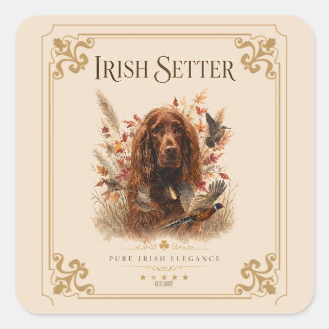  Irish Setter Square Sticker (Front)