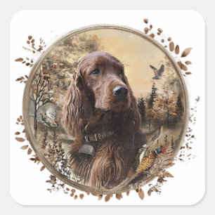 Irish Setter Square Sticker