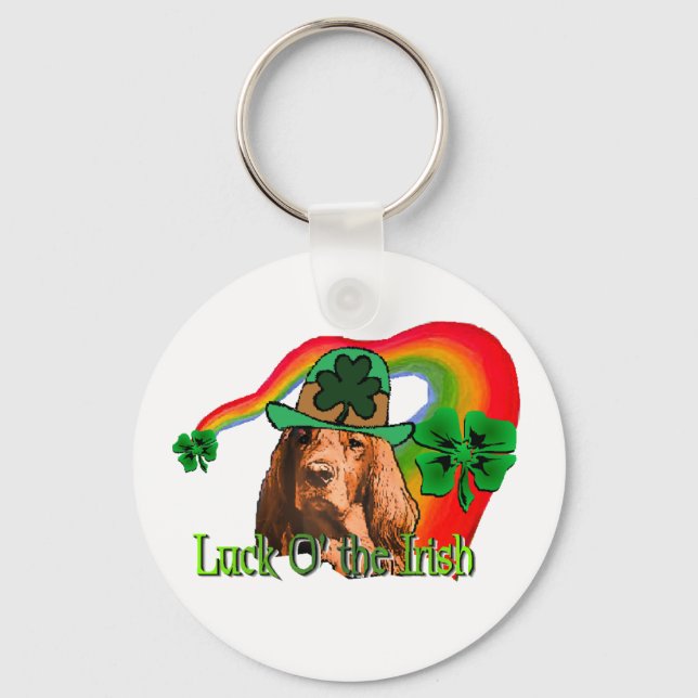 Irish Setter St. Patricks Key Ring (Front)