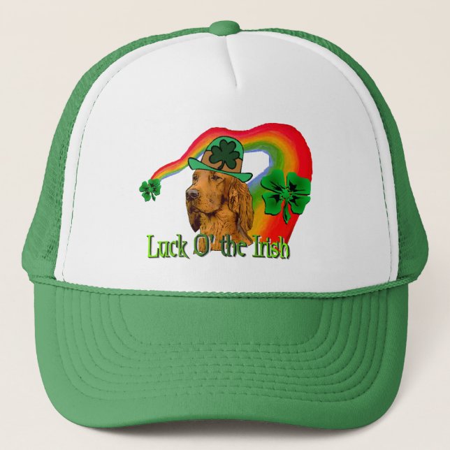 Irish Setter St Patricks Trucker Hat (Front)
