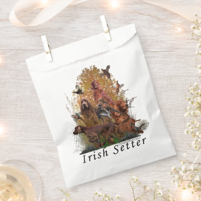 Irish Setter  Tapestry T-Shirt Keychain Button Squ Favour Bag (Clipped)