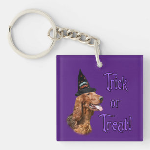 Irish Setter Trick Key Ring