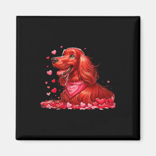 Irish Setter Valentine Hearts Dog Men Women Kids  Magnet