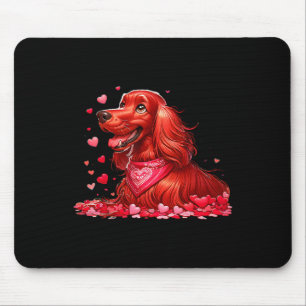 Irish Setter Valentine Hearts Dog Men Women Kids Mouse Pad