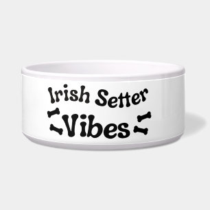 Irish Setter Vibes Ceramic Dog Bowl