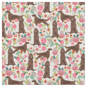 Irish setter vintage florals cream fabric