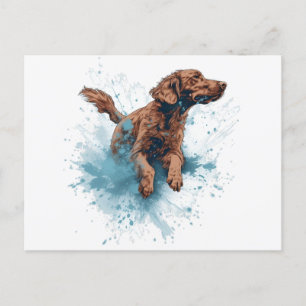 Irish-setter Water sport Postcard
