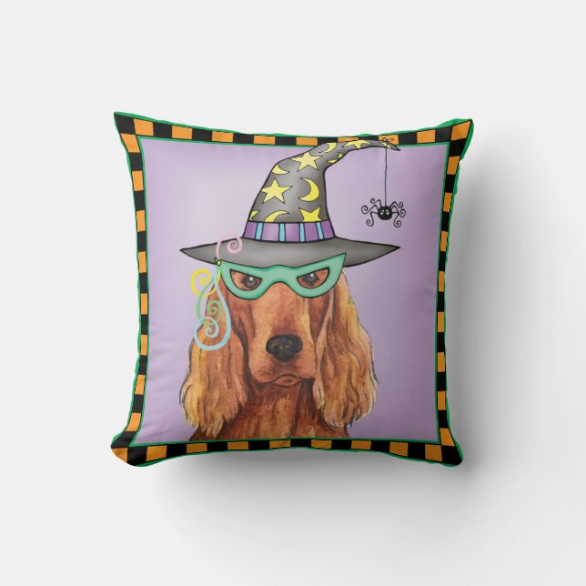 Irish Setter Witch Cushion (Front)