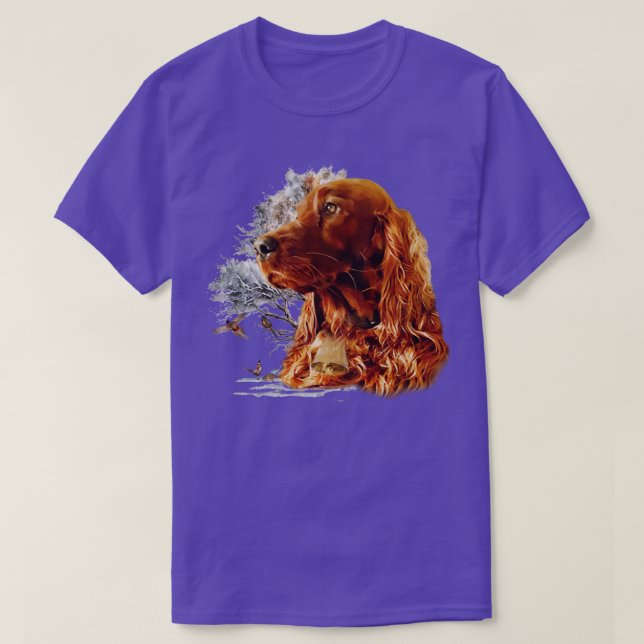 Irish setter with pheasant T-Shirt (Design Front)
