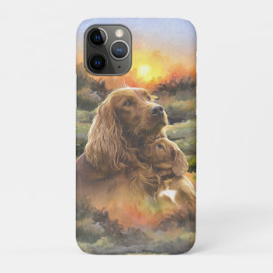 Irish setter with puppy iPhone 11 pro case