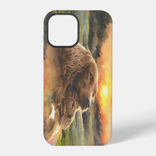 Irish setter with puppy iPhone 12 pro case