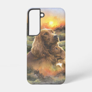 Irish setter with puppy samsung galaxy case