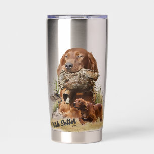 Irish Setter , Woodcock hunting, Art Insulated Tumbler