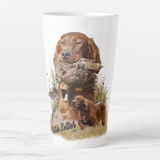 Irish Setter , Woodcock hunting,  Art Latte Mug (Front)