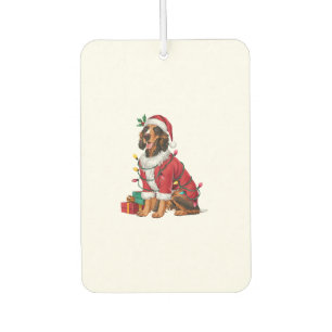Irish Setter Xmas Lighting Santa Irish Setter Dog Car Air Freshener