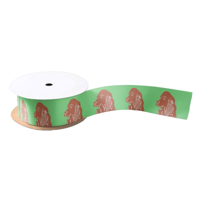 Irish Setters Green Satin Ribbon (Spool)