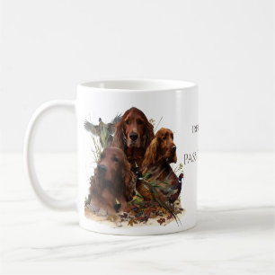  Irish Setters with Pheasants - Passion Hunt Coffee Mug