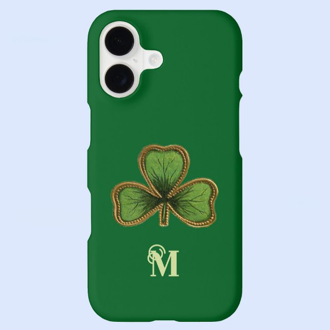 Irish Shamrock and Green St Patrick's Day Monogram (Creator Uploaded)